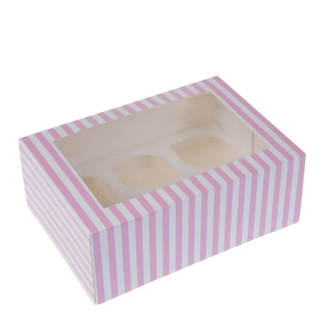 House of Marie HoM Cupcake Doosje 6 Circus (incl. tray met venster) 2st.* Cupcake Doosjes