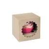 House of Marie HoM Cupcake Doosje 1 Kraft (incl. tray met venster) 100st.* Cupcake Doosjes