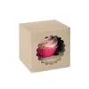 House of Marie HoM Cupcake Doosje 1 Kraft (incl. tray met venster) 3st.* Cupcake Doosjes