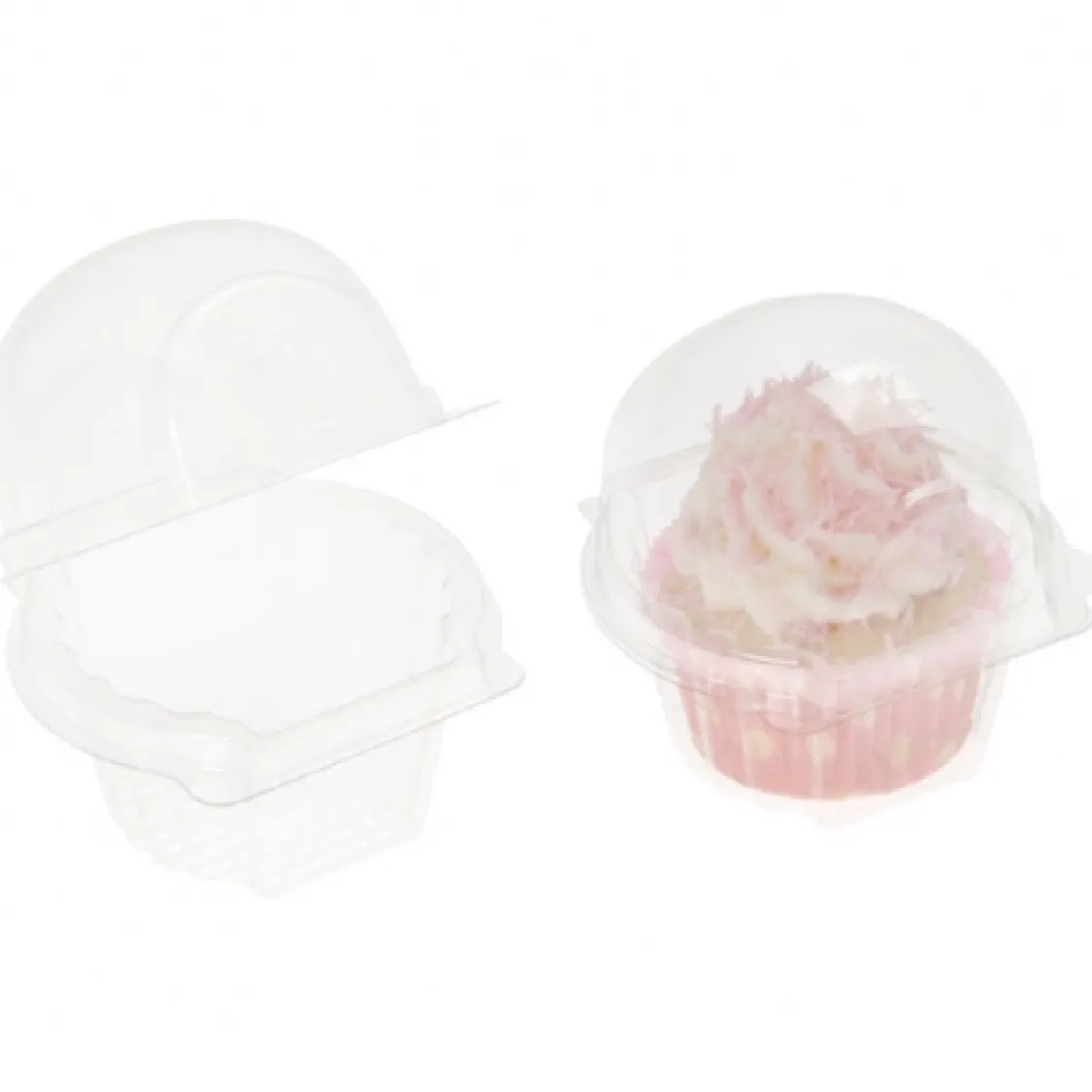House of Marie HoM Cupcake Pod 1 Transparant 96x90x86mm 15st.* Cupcake Doosjes