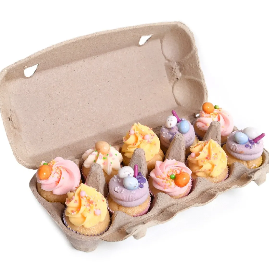 House of Marie HoM Eierdoos Pulp 10 Eieren 10st.* Cupcake Doosjes
