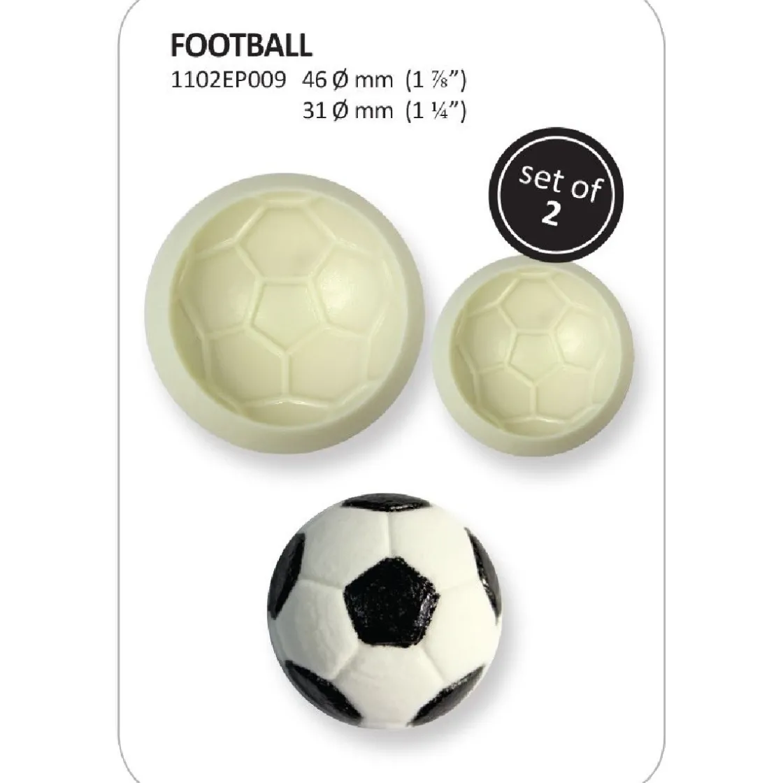 JEM Pop it uitsteker/mal Football (voetbal) set/2* Figuur Stekers