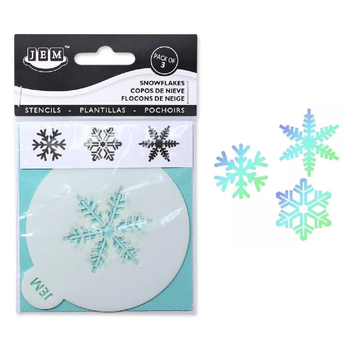 JEM Sjabloon Sneeuwvlokken Set/3* Sjablonen En Stencils