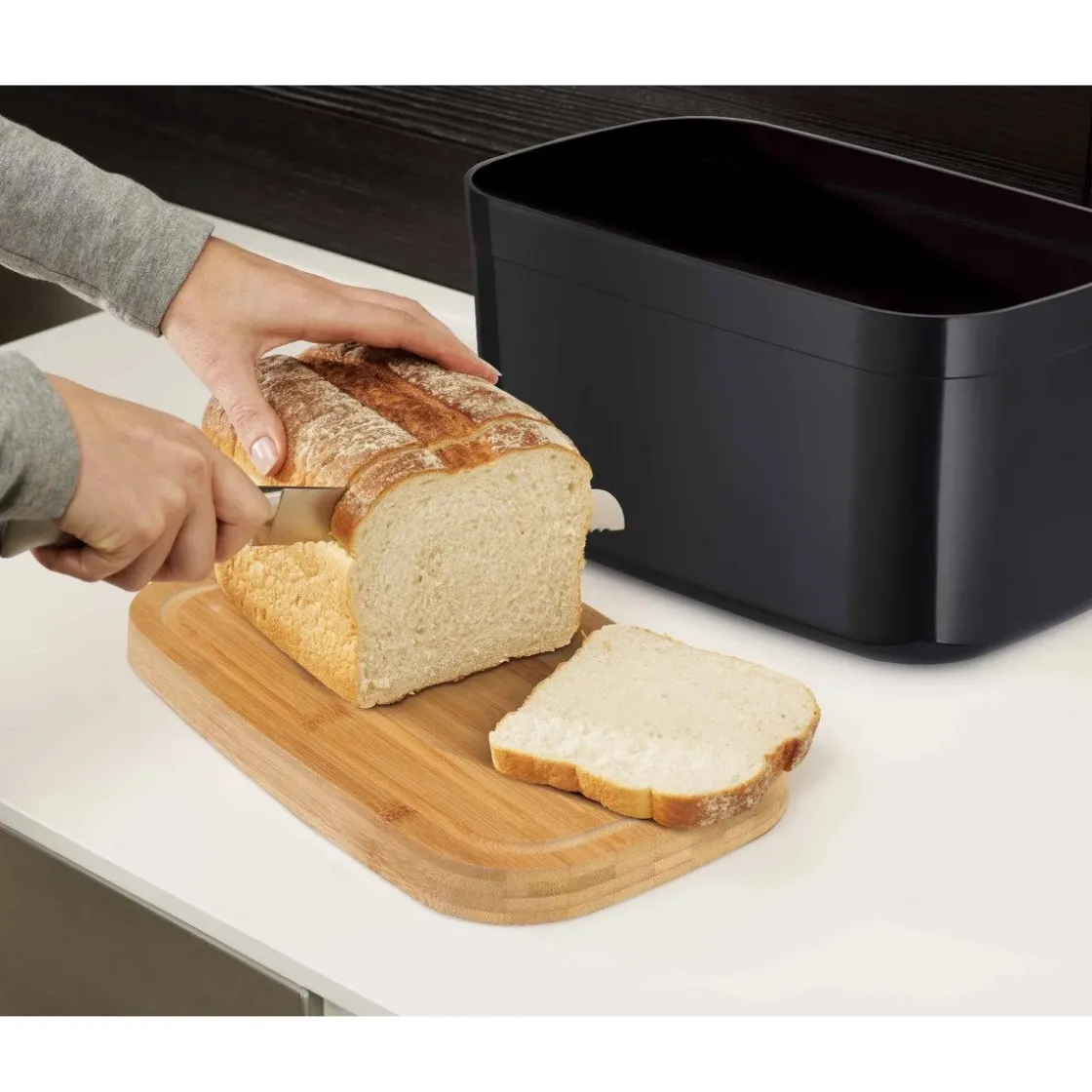 Joseph Joseph Broodtrommel met Snijplank 37x22x18cm*** Voorraadpotten En Bewaardozen|Snij Toebehoren
