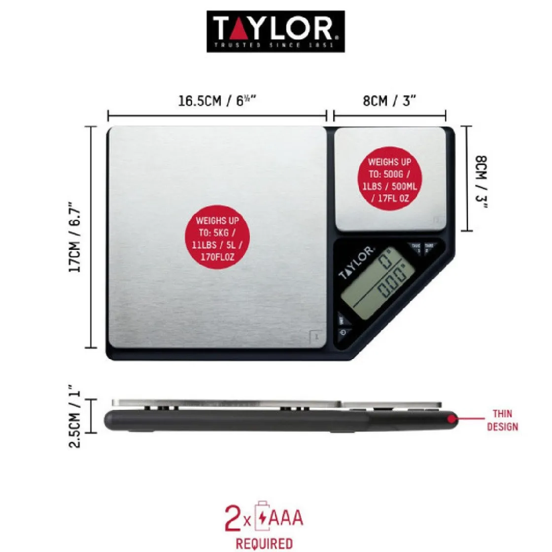 Kitchen Craft Dubbele Precisie Weegschaal 5kg* Meten En Wegen|Weegschalen