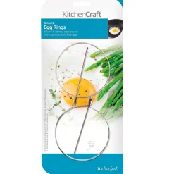 Kitchen Craft Eier Bakringen RVS Set/2* Ronde Bakvormen