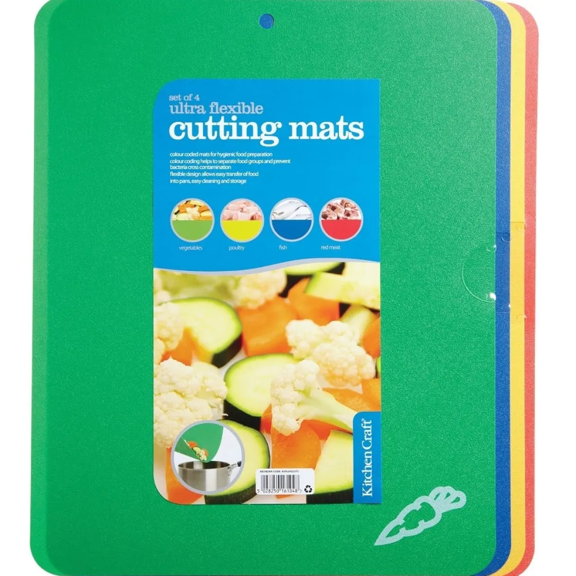 Kitchen Craft Flexibele Snijplank Set/4* Snij Toebehoren