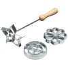 Kitchen Craft Rozet Mallen IJzer Set/3* Bloem En Blad Stekers