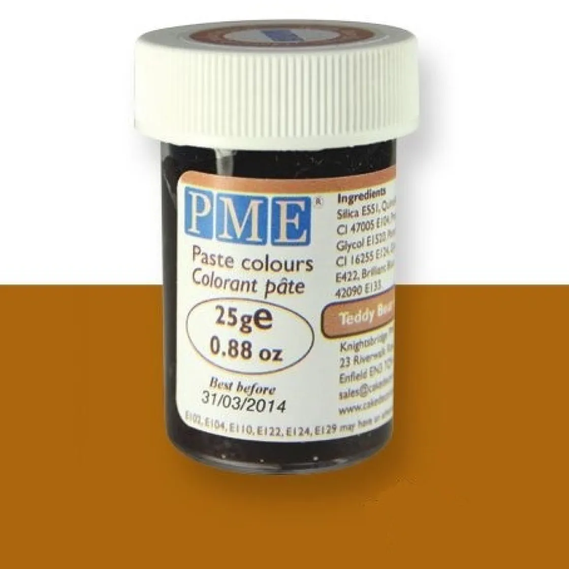 PME Kleurstof gel Teddy Bear Brown 25 gram* Gel Kleurstoffen