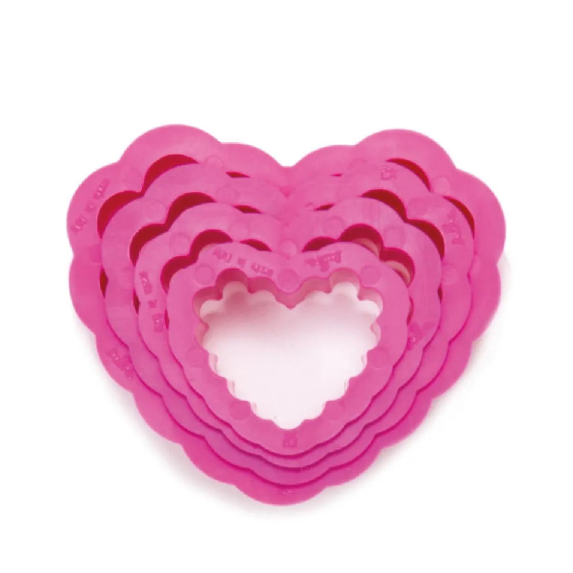 Decora Koekjes Uitsteker Hart Gekarteld Set/4* Figuur Stekers