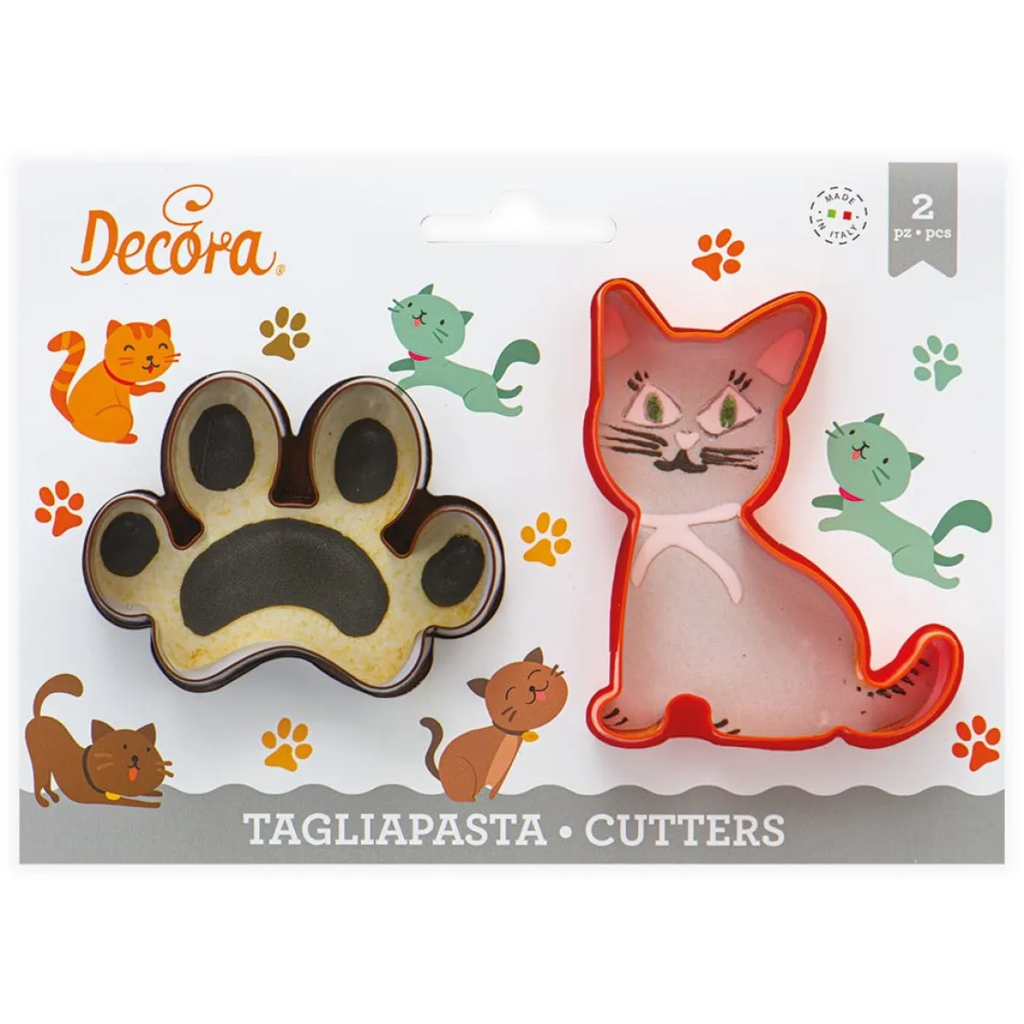 Decora Koekjes Uitsteker Kat en Poot* Figuur Stekers