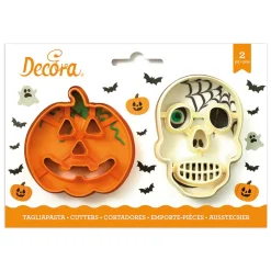 Decora Koekjes Uitsteker Set Doodshoofd & Pompoen Halloween* Figuur Stekers