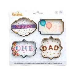 Decora Koekjes Uitsteker Set Frames 4-delig* Figuur Stekers