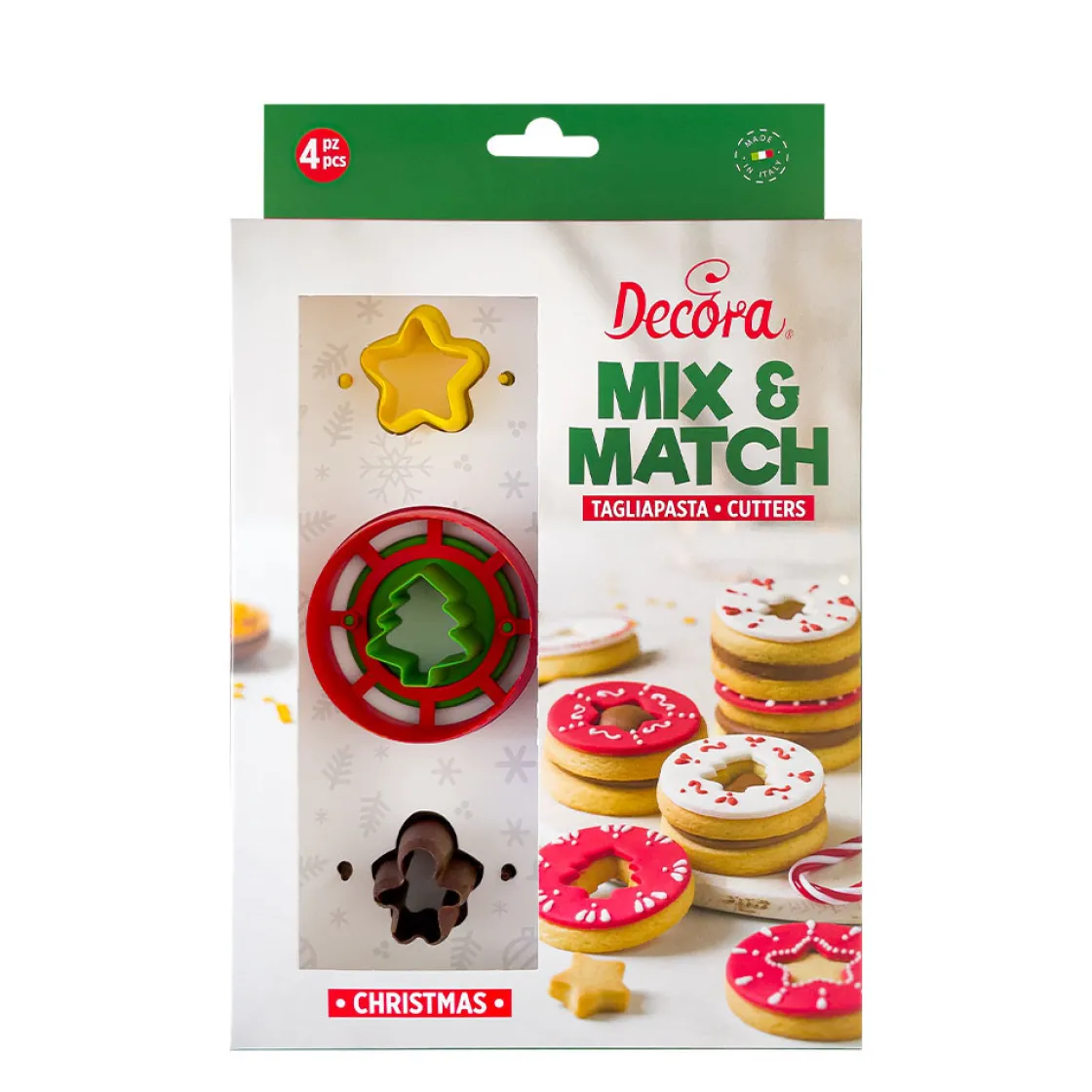 Decora Koekjes Uitsteker Set Kerst Mix & Match 4-delig* Figuur Stekers