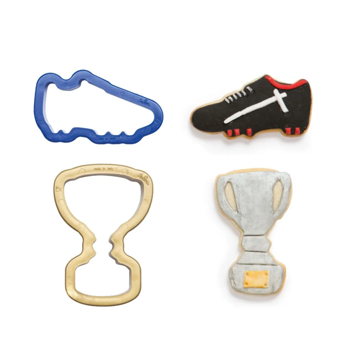 Decora Koekjes Uitsteker Voetbalschoen en Beker*** Figuur Stekers