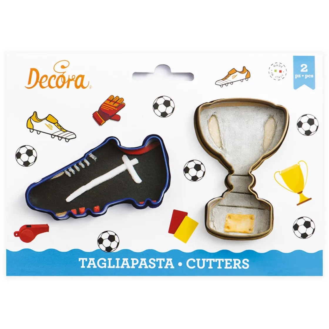 Decora Koekjes Uitsteker Voetbalschoen en Beker*** Figuur Stekers