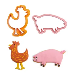 Decora Koekjes Uitstekers Boerderijdieren Set/4*** Figuur Stekers