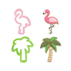 Decora Koekjes Uitstekers Flamingo en Palmboom* Figuur Stekers