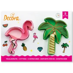 Decora Koekjes Uitstekers Flamingo en Palmboom* Figuur Stekers