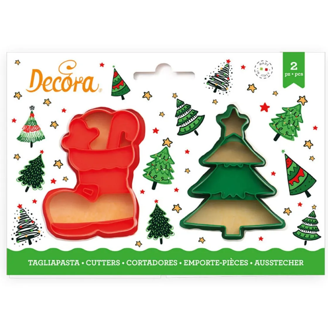 Decora Koekjes Uitstekerset Kerstboom & Laars* Figuur Stekers