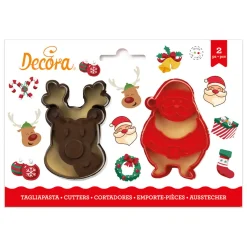 Decora Koekjes Uitstekerset Kerstman & Rendier* Figuur Stekers