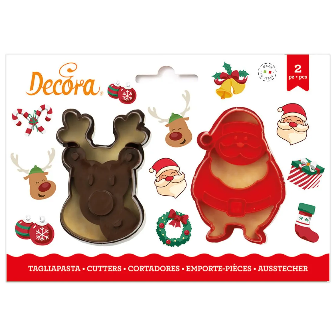 Decora Koekjes Uitstekerset Kerstman & Rendier* Figuur Stekers