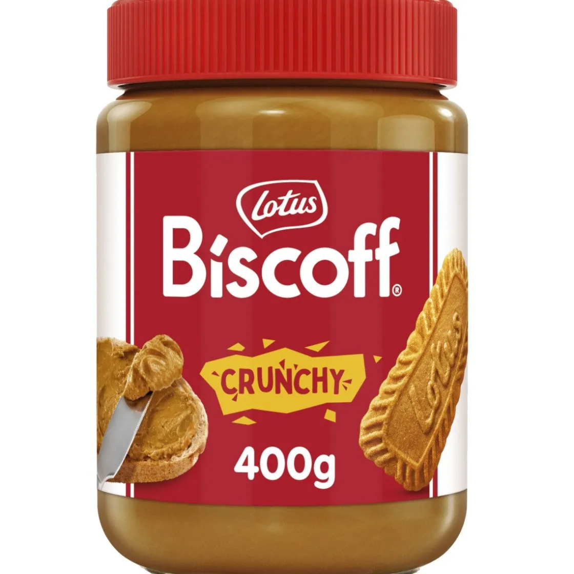 Lotus Biscoff Speculoospasta Crunchy 400gr* Chocolade Vullingen|Bonbonvullingen