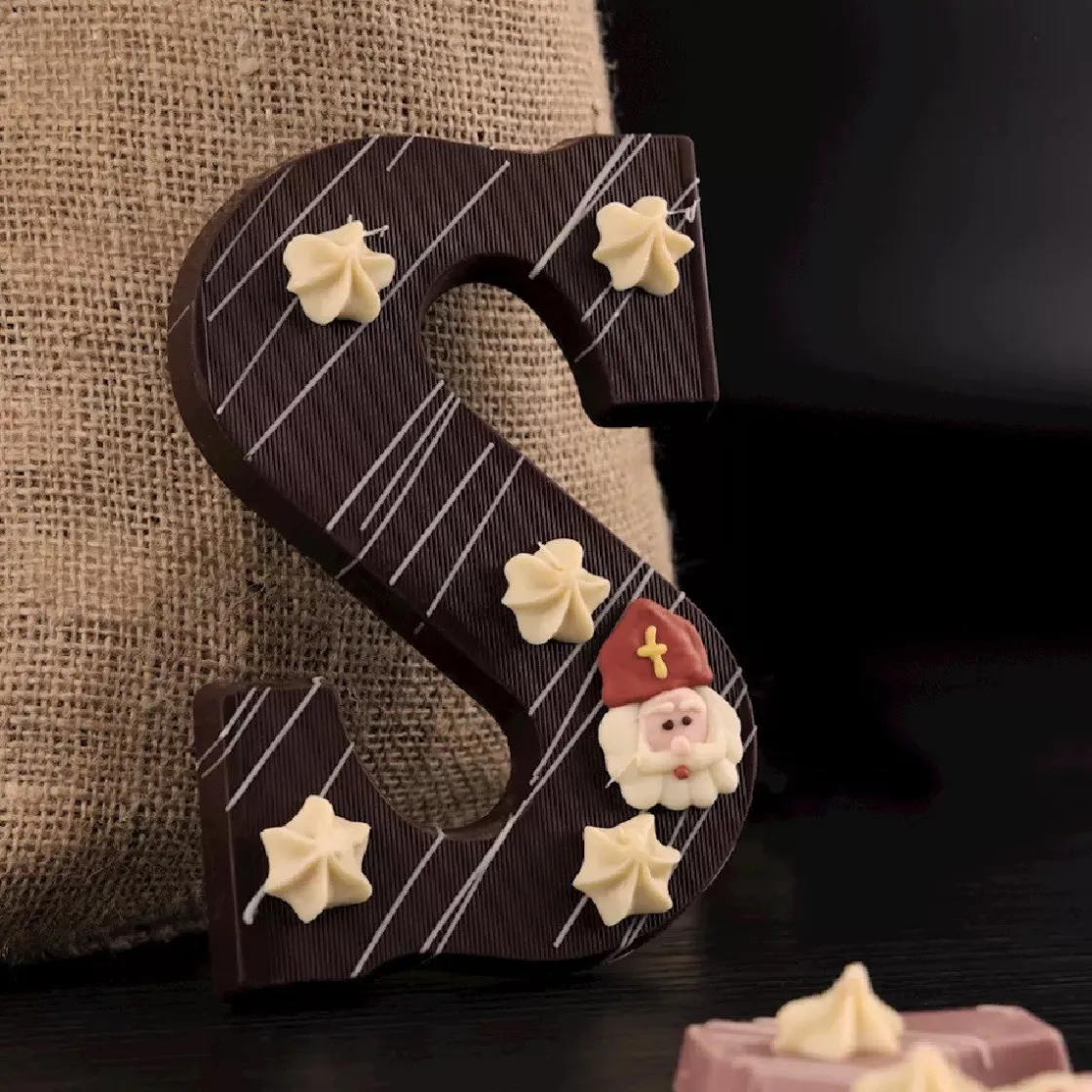 Overig Luxe Chocoladeletter Puur -Letter S- 220g* Snoepgoed|Chocolade Decoraties