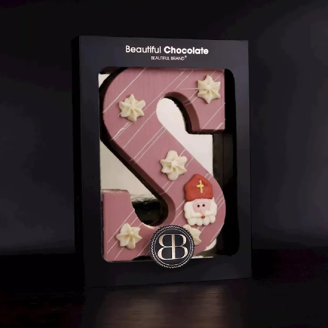 Overig Luxe Chocoladeletter Ruby -Letter S- 220g* Snoepgoed|Chocolade Decoraties