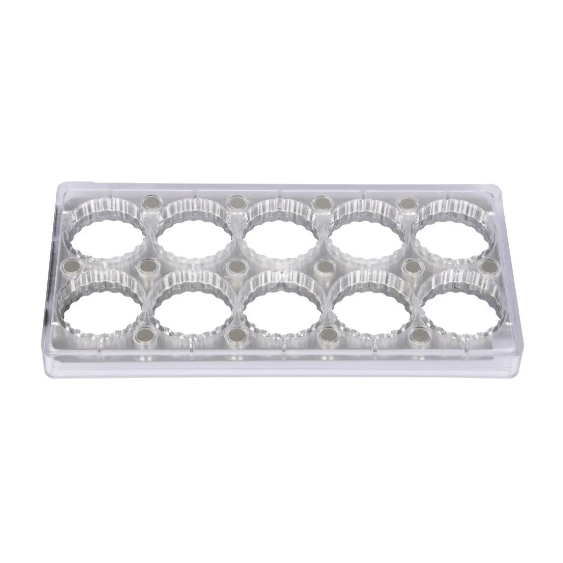 Chocolate World Magneet bonbonvorm kartel Rond Ø50x10mm (10)*** Logo Bonbons|Magneet Bonbonvormen