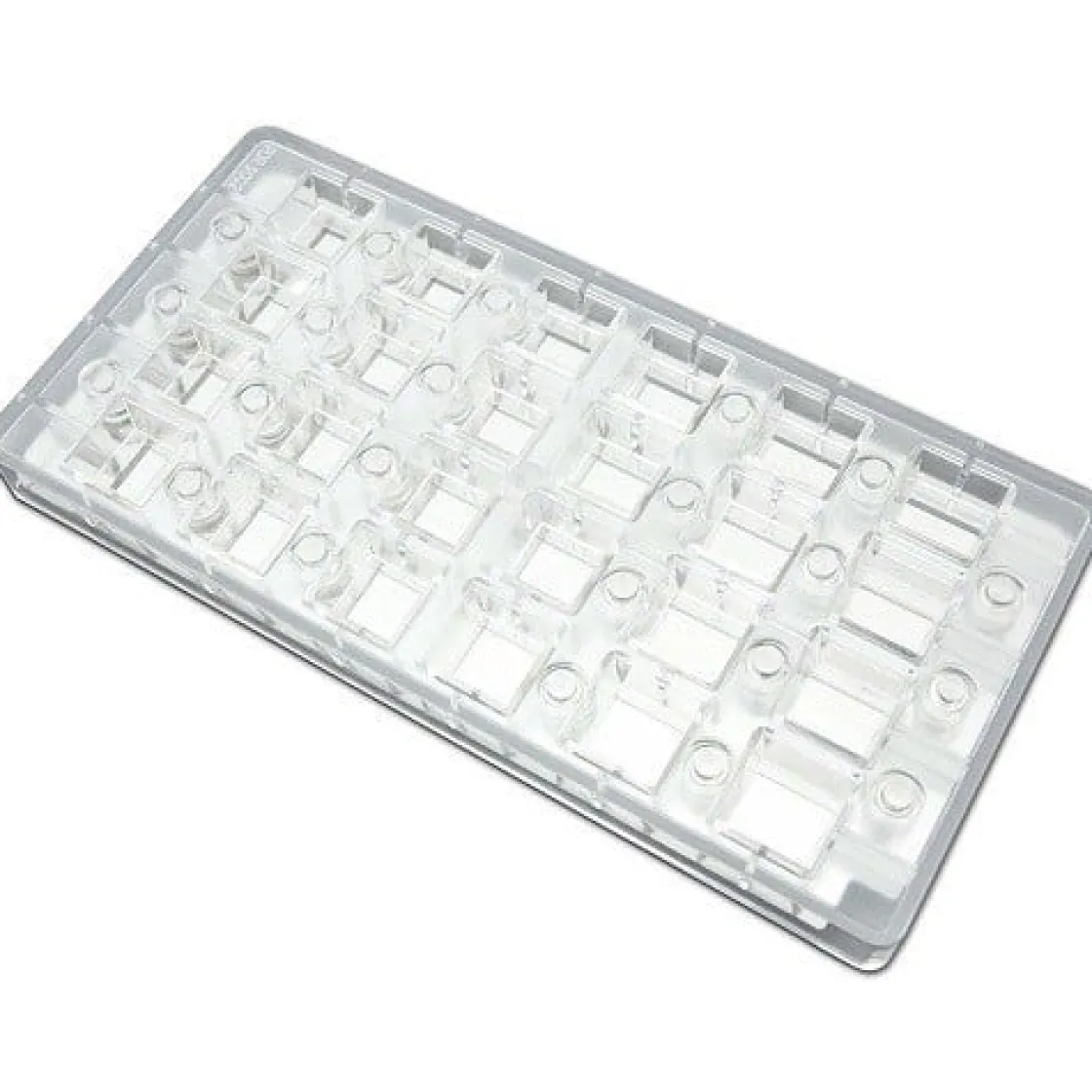 Chocolate World Magneet bonbonvorm Vierkant 24x24x14mm (24)* Logo Bonbons|Magneet Bonbonvormen