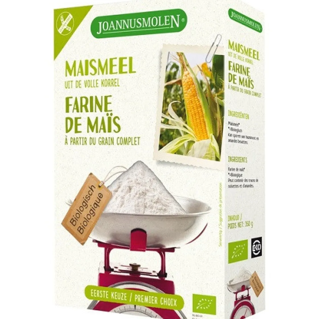 Joannusmolen Maismeel Biologisch 350 gram* Bloem En Meel