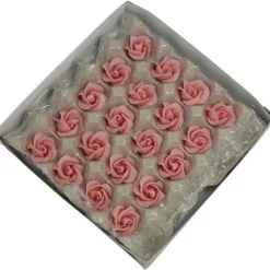 Overig Marsepein rozen 5 blads 35mm 10 stuks, Roze Luxe* Bloem Decoraties