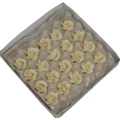 Overig Marsepein rozen 5 blads 35mm 20 stuks, Wit Luxe* Bloem Decoraties