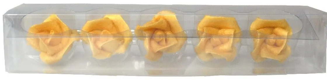 Overig Marsepein Rozen 5 Blads 40mm 5 stuks, Goud klein* Bloem Decoraties