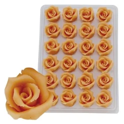 Overig Marsepein Rozen Zalm 6-blads 25mm (24 st.)* Bloem Decoraties