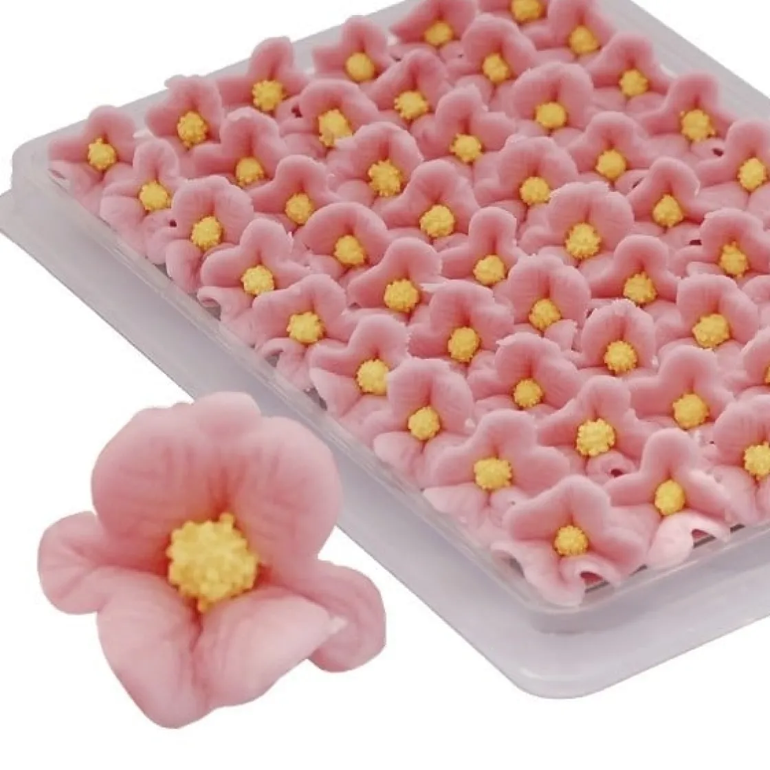 Overig Marsepein Saniyes Roze 25mm (54 st.)* Bloem Decoraties