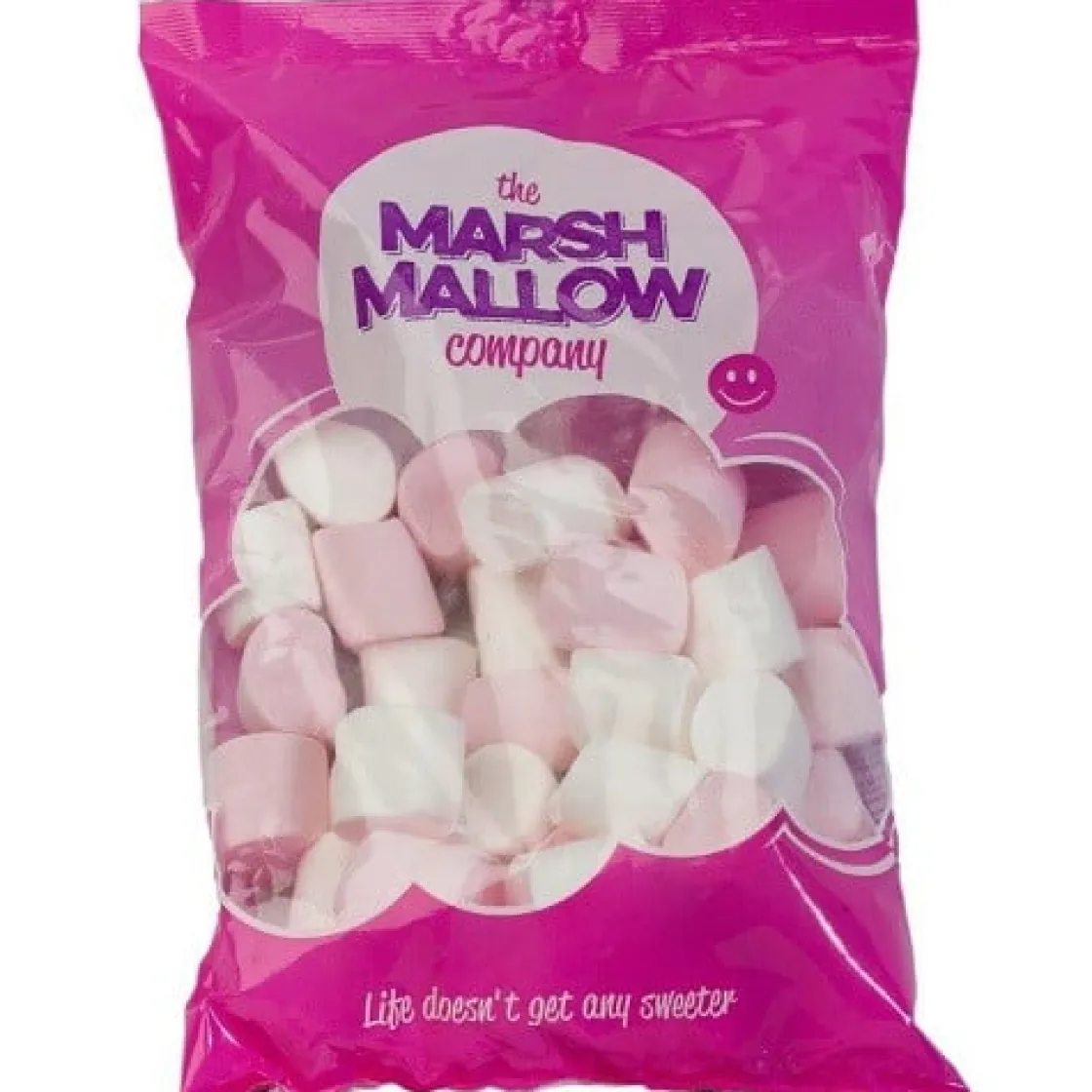 Marshmallow Company Marshmallow Roze / Wit 250 gr.* Ijsdips|Eetbare Strooisels