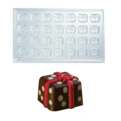 Martellato Bonbonvorm Cadeautje (28x) 2,6x2,6x2cm* Bonbonvormen