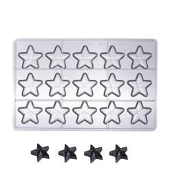 Martellato Bonbonvorm Sterretjes (15x) 40x42x16mm* Bonbonvormen