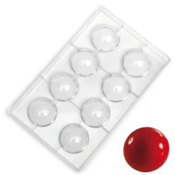 Martellato Chocolade Holvorm Halve Bol (8x) Ø50 mm* Hol Vormen