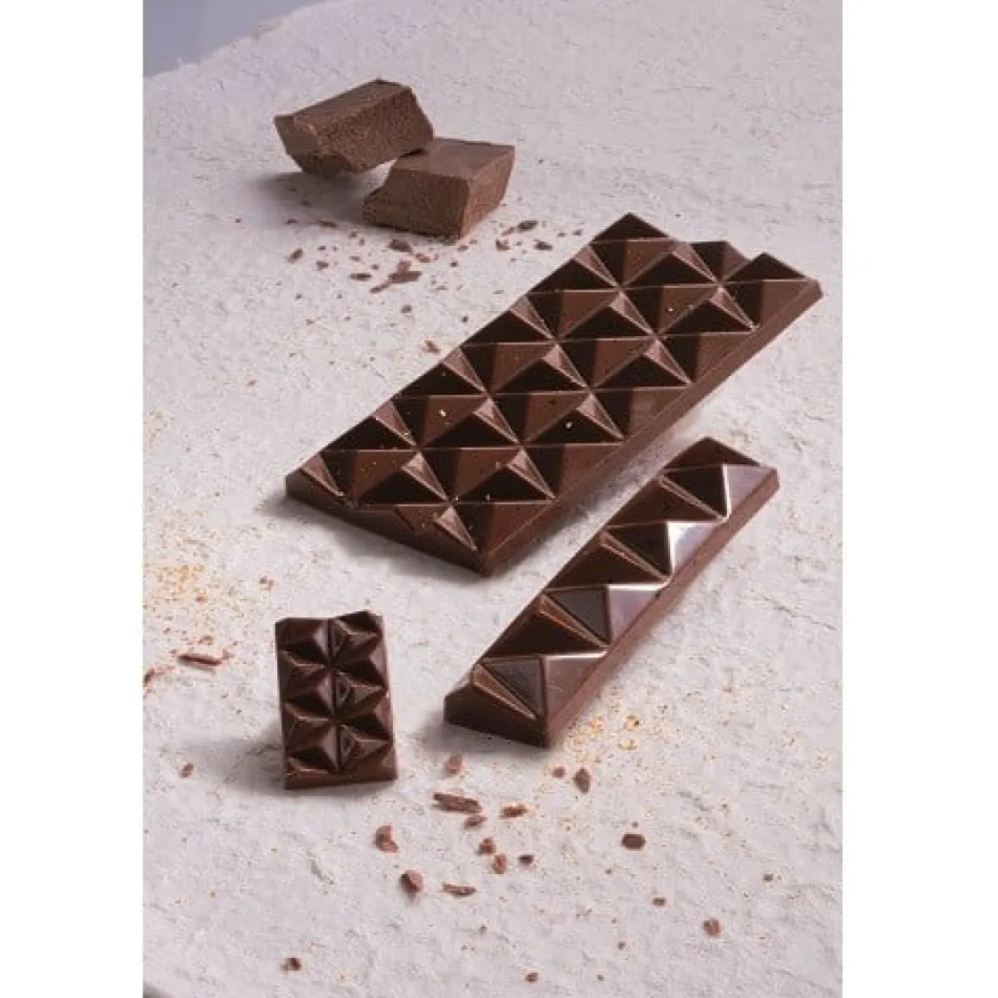 Martellato Chocolademal Pyramide Tablet (3x) 13,8x7,2x1,1 cm* Tabletten En Repen Vormen