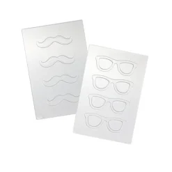 Martellato Chocolademal Snor en Bril (8x)* Figuur Mallen