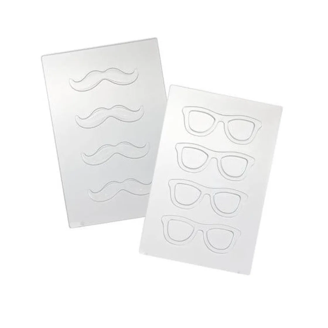 Martellato Chocolademal Snor en Bril (8x)* Figuur Mallen