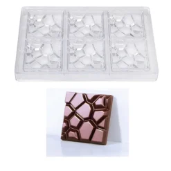 Martellato Chocolademal Stone (6x) 70x70x11mm* Figuur Mallen