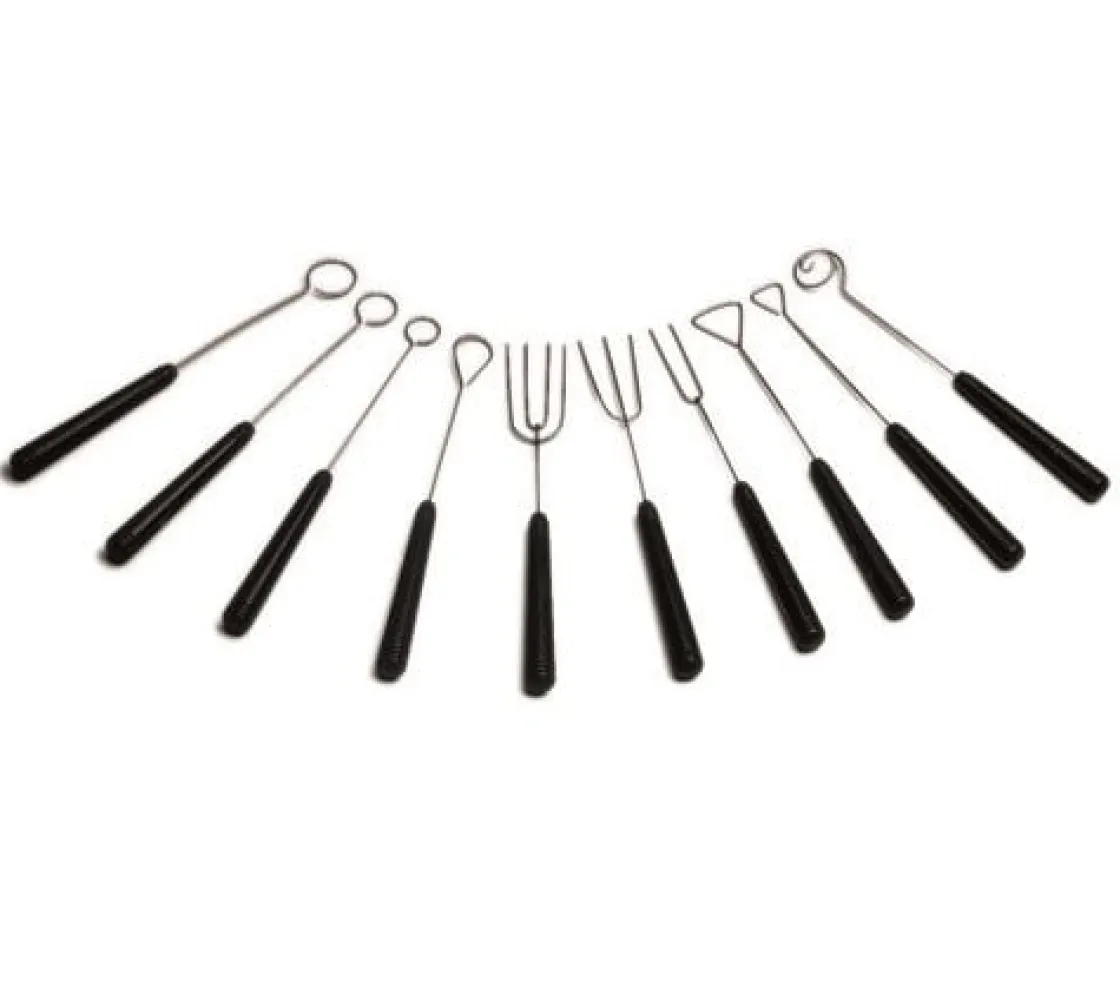 Martellato Doorhaalvorkjes RVS set/10* Vorkjes, Rekjes En Toebehoren