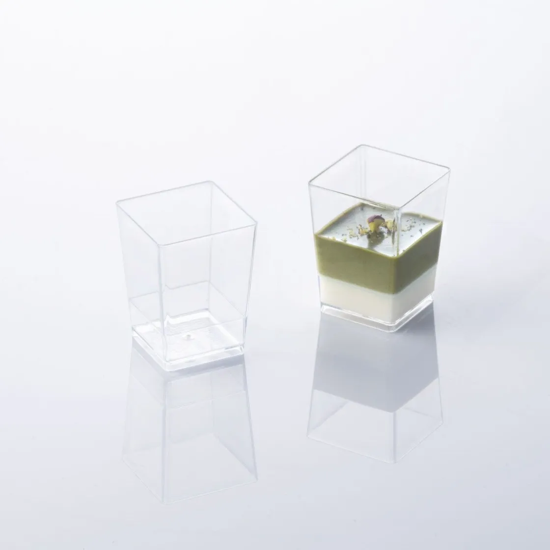 Martellato Lepelgebak cups Vierkant (60 ml) / 100 stuks* Banket En Dessertvormen|Ijs En Dessert Vormen