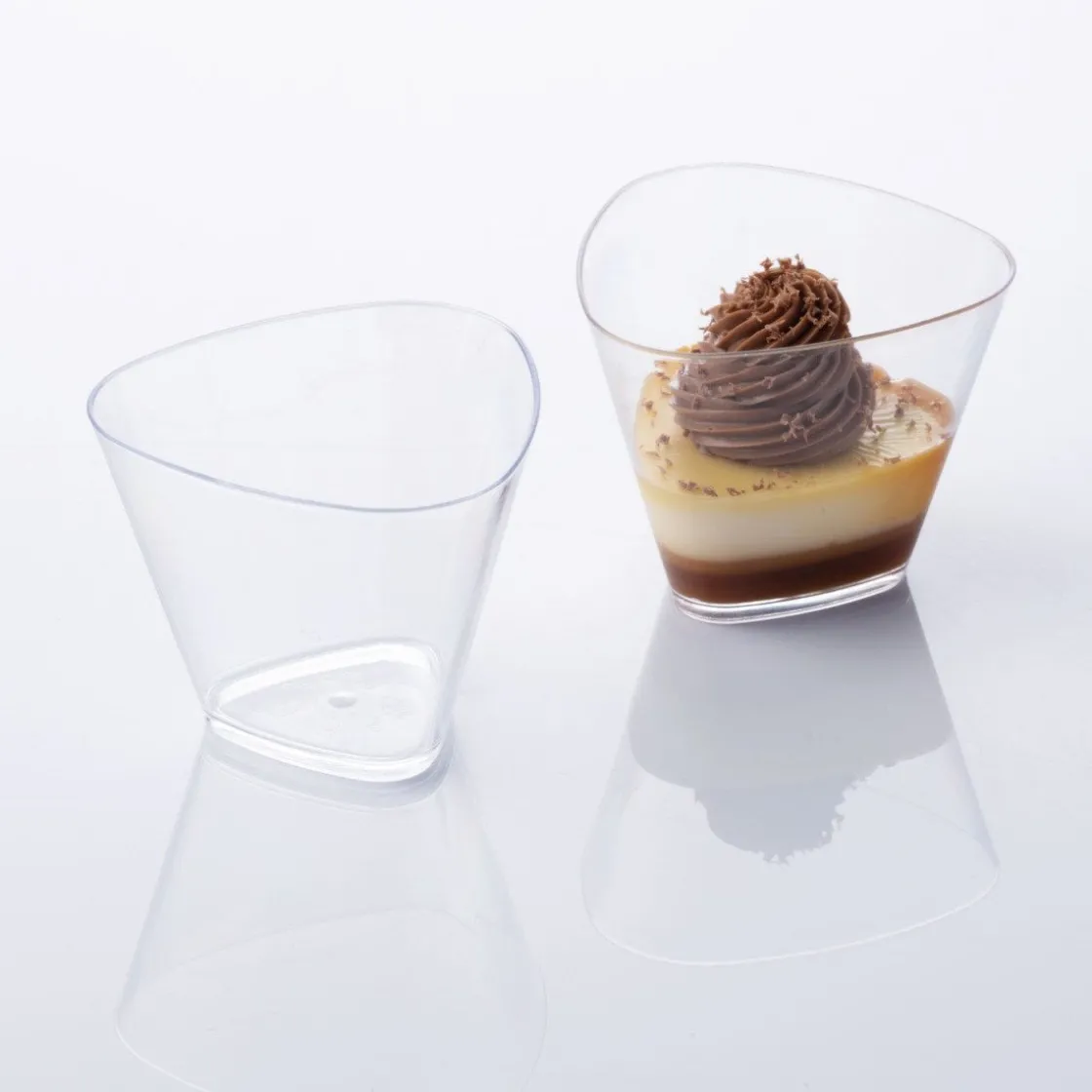 Martellato Lepelgebak cups Triangel (175 ml) / 100 stuks* Banket En Dessertvormen|Ijs En Dessert Vormen