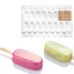 Martellato Siliconen IJsjesmal Mini (16x) +50stk.* Ijs En Dessert Vormen|Bakvormen Siliconen