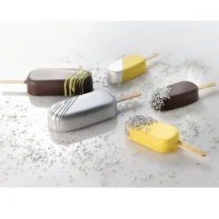 Martellato Siliconen IJsjesmal Mini (16x) +50stk.* Ijs En Dessert Vormen|Bakvormen Siliconen